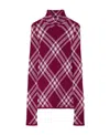 Burberry Wool-blench Check Sweater In Red