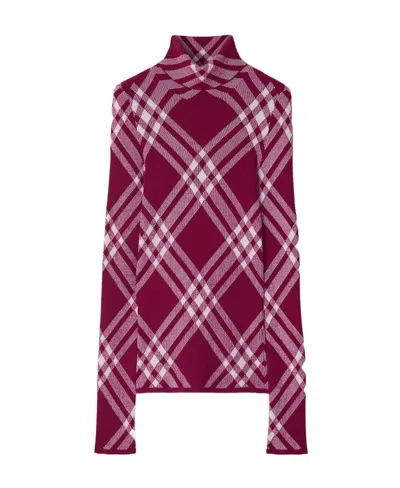 BURBERRY PLAID-CHECK WOOL-BLEND JUMPER