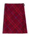Burberry Woman Mini Skirt Brick Red Size 4 Wool In Red