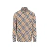 Burberry Plaid Cotton Button-down Shirt In Neutrals