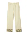 Burberry Checkered Straight-leg Jeans In Nude