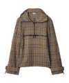 Burberry Half-zip Jacket With Check Pattern In Silk Blend Men In Brush