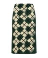 Burberry "knitted Diamond Pattern Midi Skirt