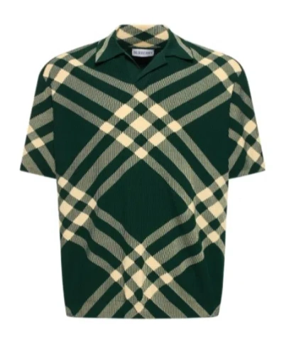 Burberry Plaid Knitted Polo Shirt