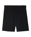 Burberry Cotton Shorts With Edk Patch In Black