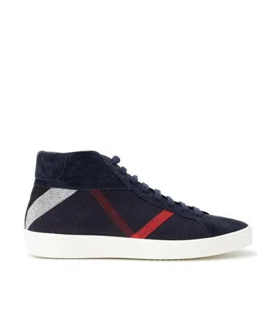 Burberry Plaid Lace-up Shoes In Black