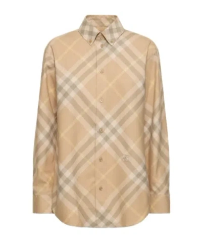 Burberry Plaid Long-sleeved Shirt