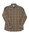 Burberry Plaid Long-sleeved Shirt In Multicolor