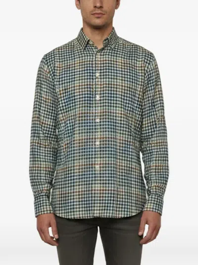Pre-owned Burberry Plaid Long-sleeve Shirt In Neutral