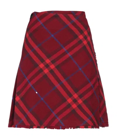 Burberry Plaid Mini Skirt In Multi