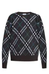 Burberry Wool Argyle Crew Neck Sweater In Green