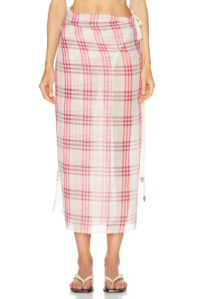 Burberry Plaid Pareo In Multi