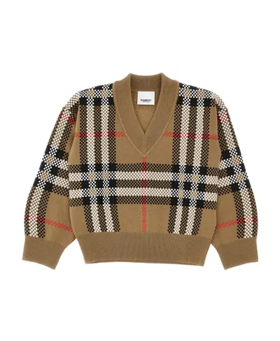 Burberry Plaid-pattern Cotton Sweatshirt In Green