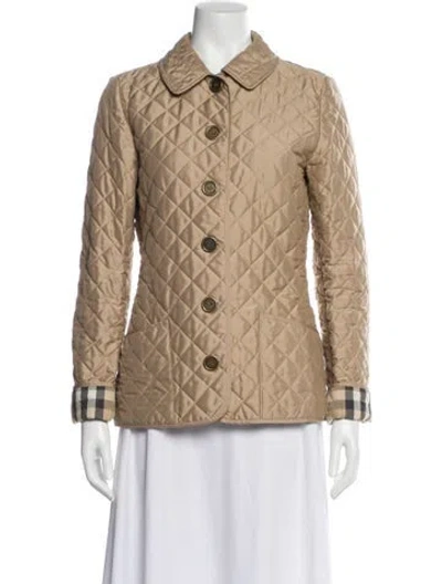 Pre-owned Burberry Plaid Print Jacket In Neutral