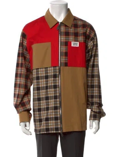Pre-owned Burberry Plaid Print Jacket In Neutral