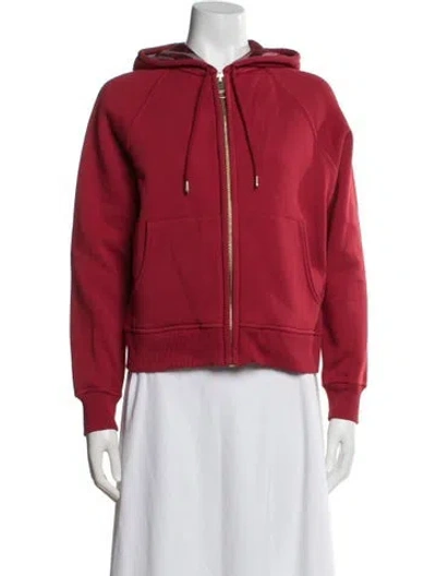Pre-owned Burberry Plaid Print Jacket In Red