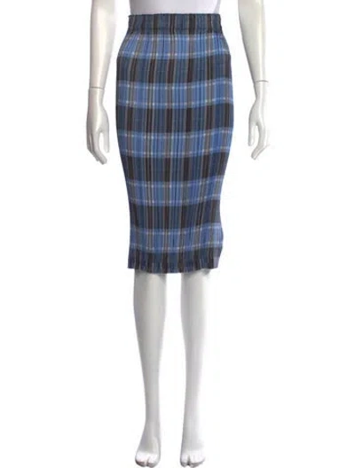 Pre-owned Burberry Plaid Print Knee-length Skirt
