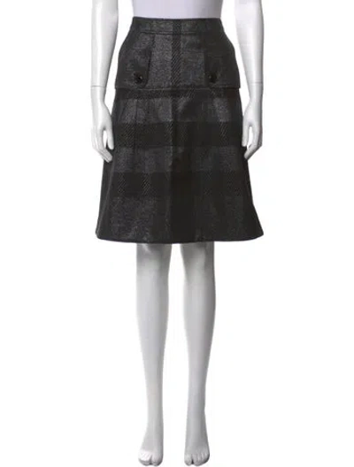 Pre-owned Burberry Plaid Print Knee-length Skirt