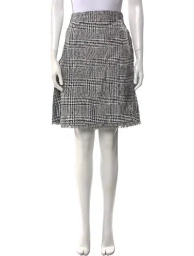Pre-owned Burberry Plaid Print Knee-length Skirt W/ Tags In Multi