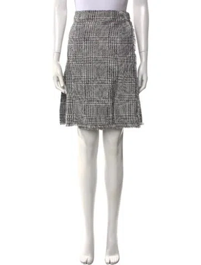 Pre-owned Burberry Plaid Print Knee-length Skirt W/ Tags In Multi