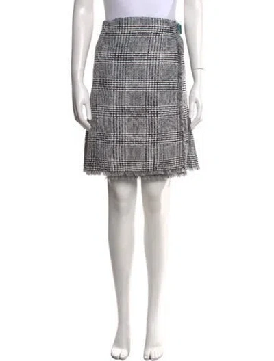 Pre-owned Burberry Plaid Print Knee-length Skirt W/ Tags In Multi