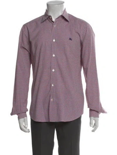 Pre-owned Burberry Plaid Print Long Sleeve Shirt In Multi