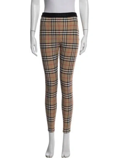 Pre-owned Burberry Plaid Print Lounge Set In Brown/red