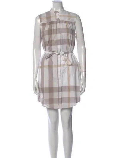 Pre-owned Burberry Plaid Print Mini Dress