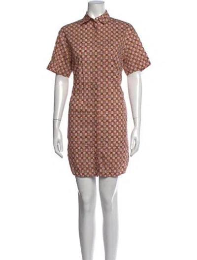 Pre-owned Burberry Plaid Print Mini Dress In Pink