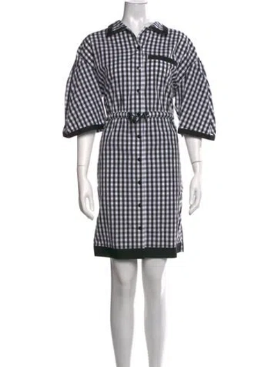 Pre-owned Burberry Plaid Print Mini Dress W/ Tags In Black