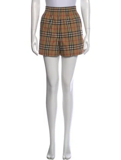 Pre-owned Burberry Plaid Print Mini Shorts