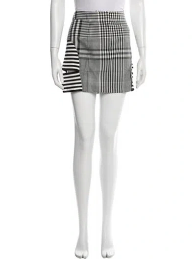 Pre-owned Burberry Plaid Print Mini Skirt In Black
