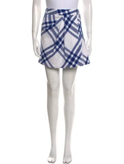 Pre-owned Burberry Plaid Print Mini Skirt W/ Tags In Multi