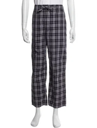 Pre-owned Burberry Plaid Print Pajama Bottoms In Black