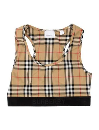 Pre-owned Burberry Plaid Print Pajamas In Black/brown/red