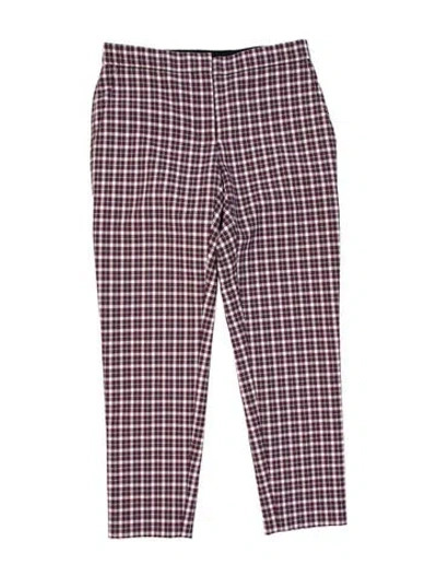Pre-owned Burberry Plaid Print Straight Leg Pants In Multicolor