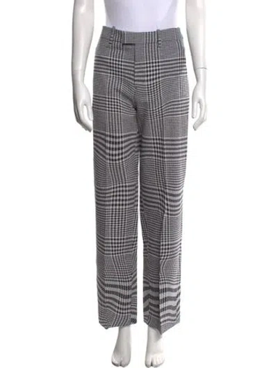 Pre-owned Burberry Plaid Print Straight Leg Pants W/ Tags In Multi