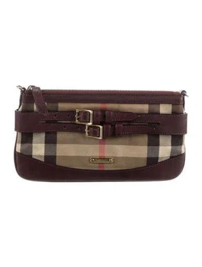 Pre-owned Burberry Plaid Print Wallet