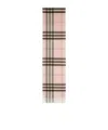 Burberry Cashmere Scarf With Check Pattern And Fringe Detail In Multi