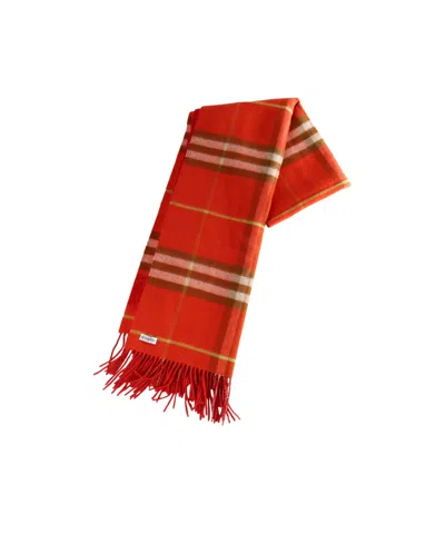 Burberry Plaid Scarf In Red