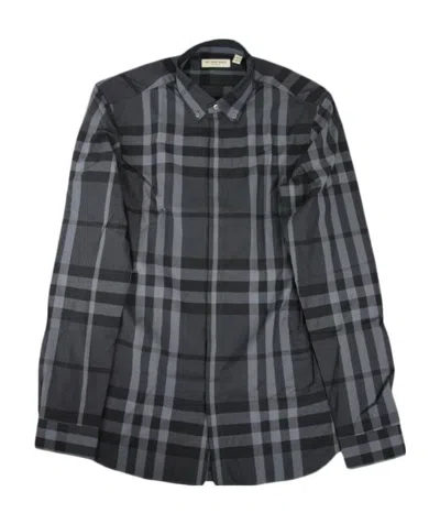 Burberry Plaid Shirt In Black