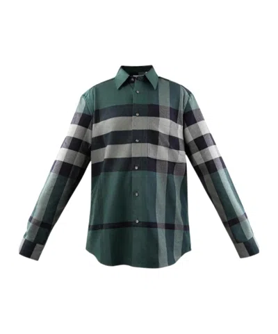 Burberry Plaid Shirt In Brown