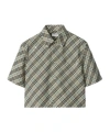 Burberry Women's Checked Cotton Shirt In Gray