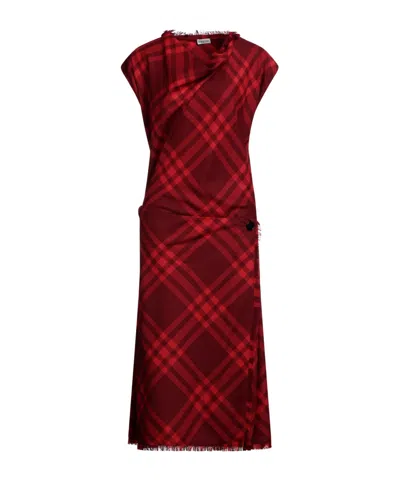 Burberry Plaid Short-sleeve Dress In Multi
