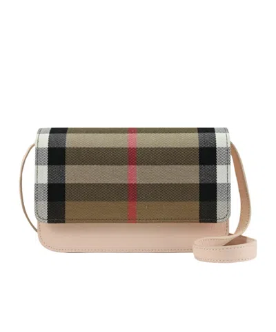 Burberry Plaid Shoulder Bag In Multicolor