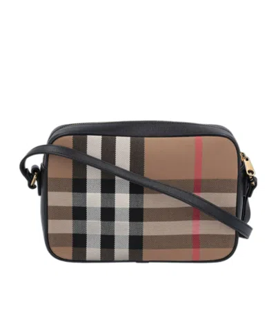 Burberry Plaid Shoulder Bag In Multicolor