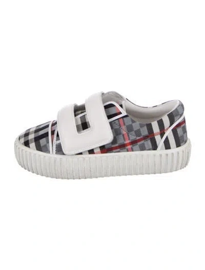 Pre-owned Burberry Babies' Plaid Sneakers In Black