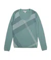 Burberry Plaid Sweater In Green