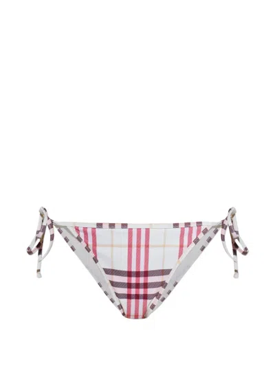 Burberry Plaid Tie Side Bottoms In White
