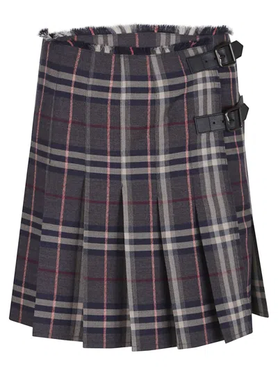 BURBERRY BURBERRY PLAID WOOL MINI SKIRT